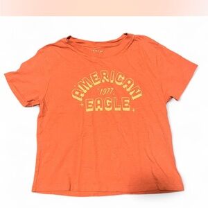 American Eagle Outfitters Orange cropped T-Shirt